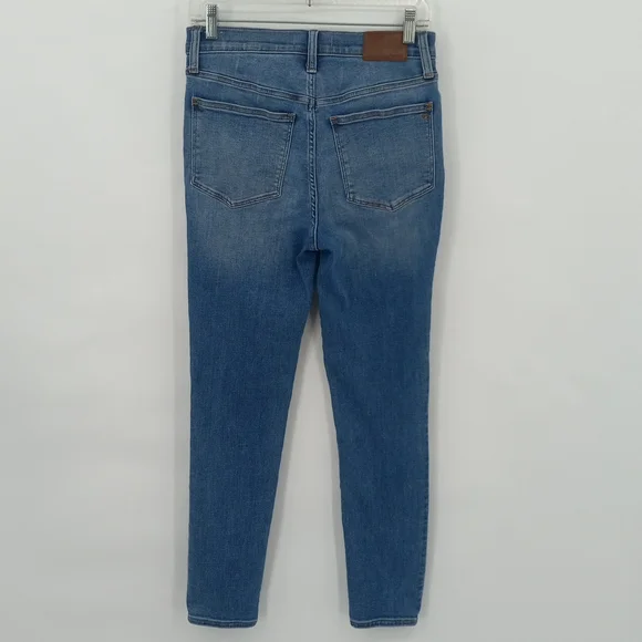 Madewell Roadtripper Skinny Jeans High Rise Stretchy Medium Wash Whisker Size 27 - Picture 9 of 15